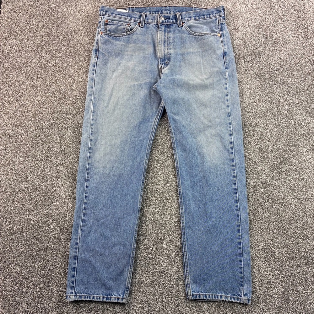 Levi's 505 Jeans Mens 38x32 Blue Cotton Straight Leg Denim Regular Fit